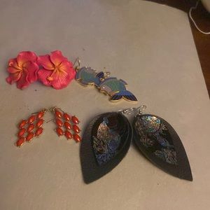 4 pair earrings
